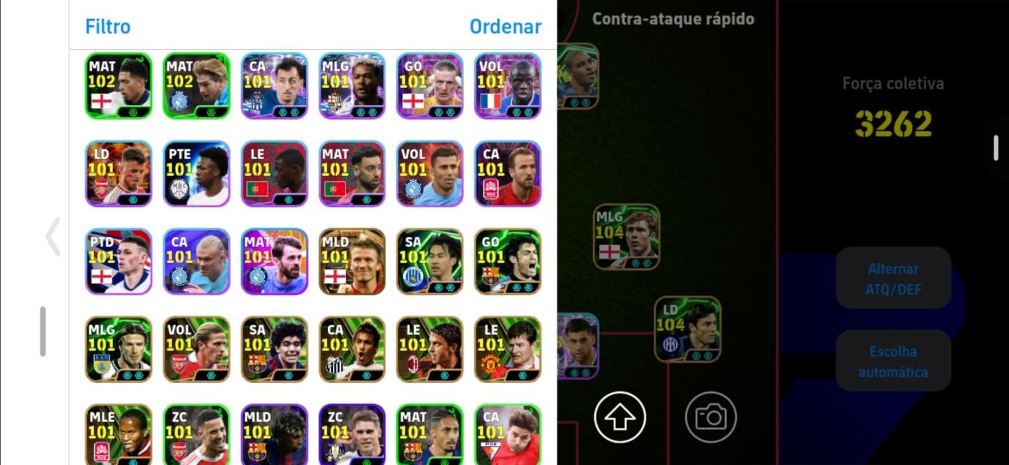 CONTA EFOOTBALL MOBILE FORÇA COLETIVA 3262