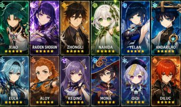 CONTA AR56 XIAO/ZHONGLI/RAIDEN/EULA/ANDARILHO
