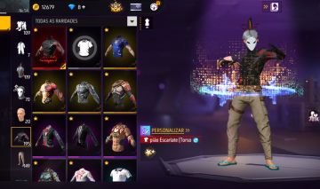 CONTA Free Fire ,Prime 8, Aventureiro, Escorpião escarlate