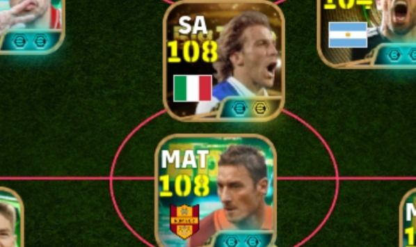 EFOOTBALL MOBILE | DEL PIERO 108 + TOTTI 108 3198 FORÇA