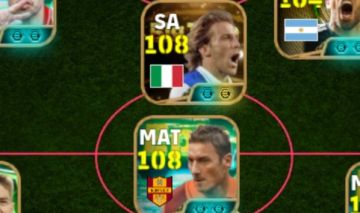 EFOOTBALL MOBILE | DEL PIERO 108 + TOTTI 108 3198 FORÇA
