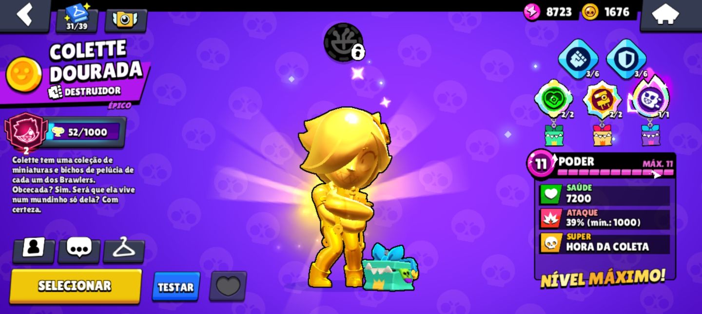 Conta brawl: 34k trofeus bem upada em recursos