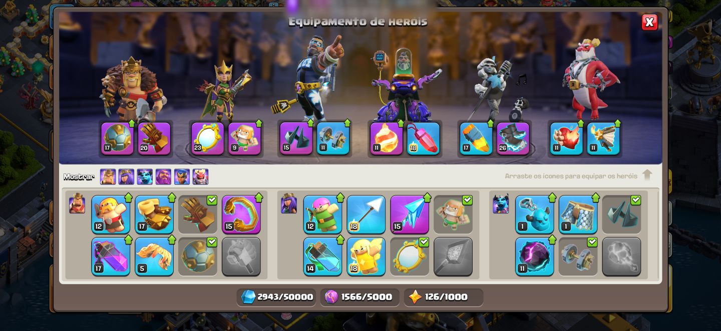 Conta de Clash of Clans cv 18 bem upado