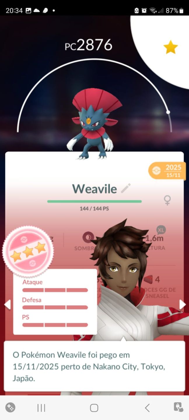 Conta Pokemon Go nível 58 Brilhantes Raros