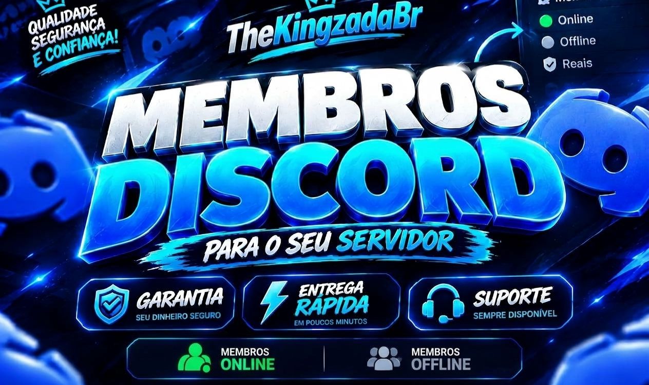 MEMBROS DISCORD ONLINE E OFFLINE | GARANTIA + ENTREGA RÁPIDA