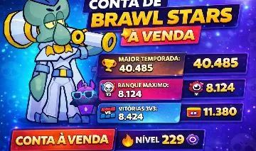 Conta brawl stars +40k trofeus - Varias Skins rara - Criada 2019