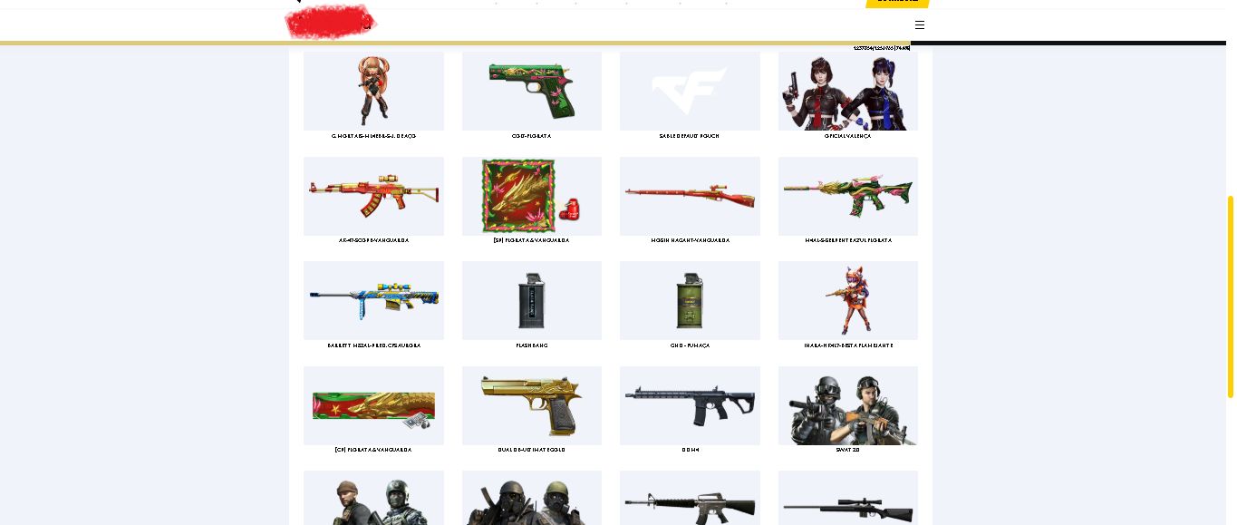 Conta barrinha de prata com hk417 e awp nebula permanente.