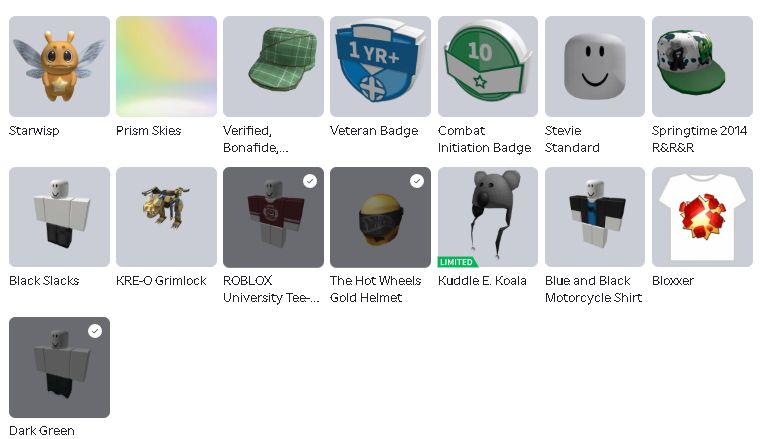 CONTA ROBLOX 2014 COM KUDDLE E. KOALA + OFFSALES