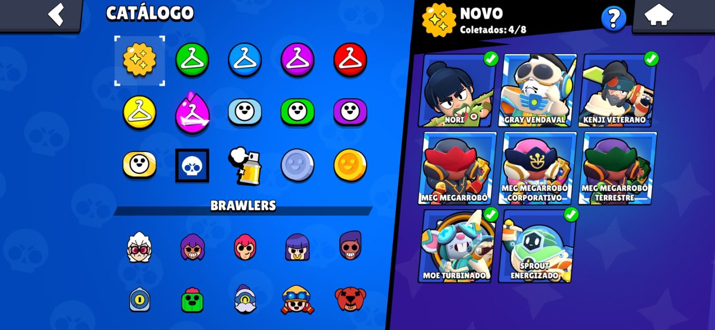 Conta BrawlStars ENDGAME - 50 LVL 11 - 300 SKINS - FULL BUFFIES - Passe Ativo
