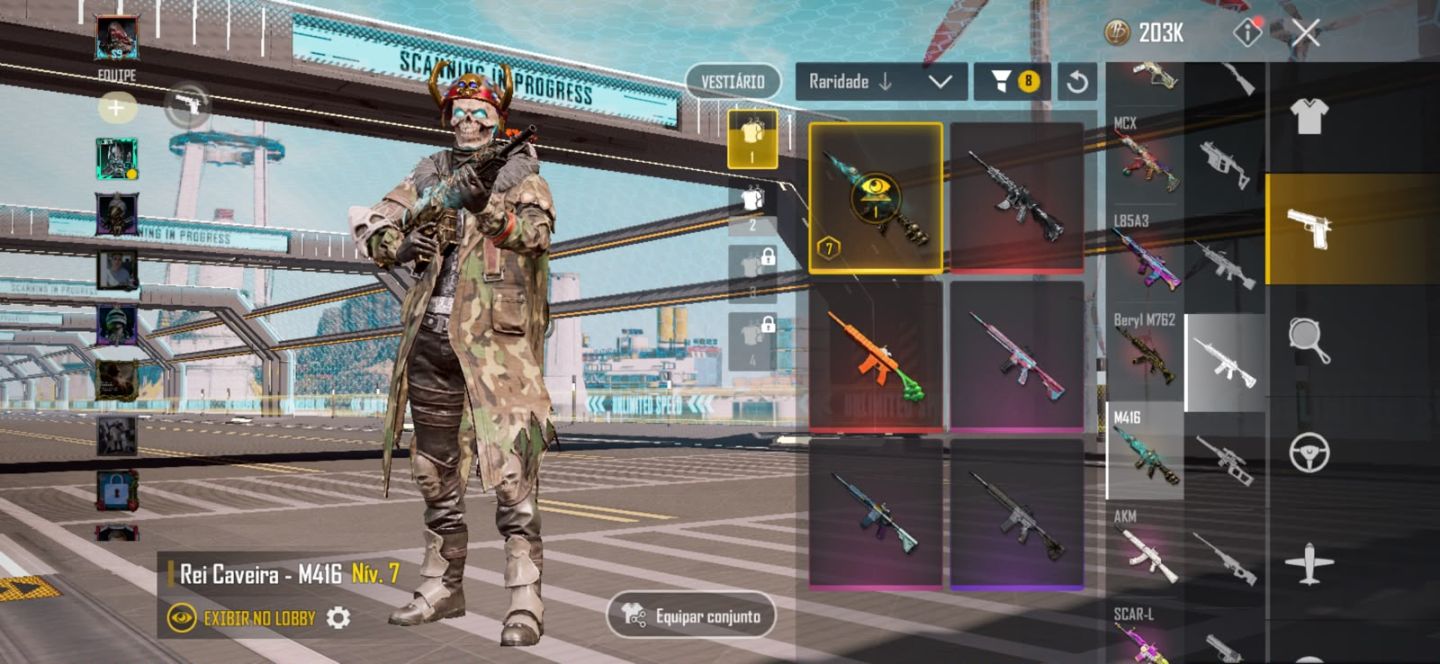 CONTA PUBG: (NEW STATE MOBILE) CONQUISTADOR S9 + McLAREN + M416 NÍV. 7