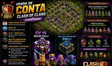 Conta Clash Of Clans antiga Cv 15 Árvores desde 2016