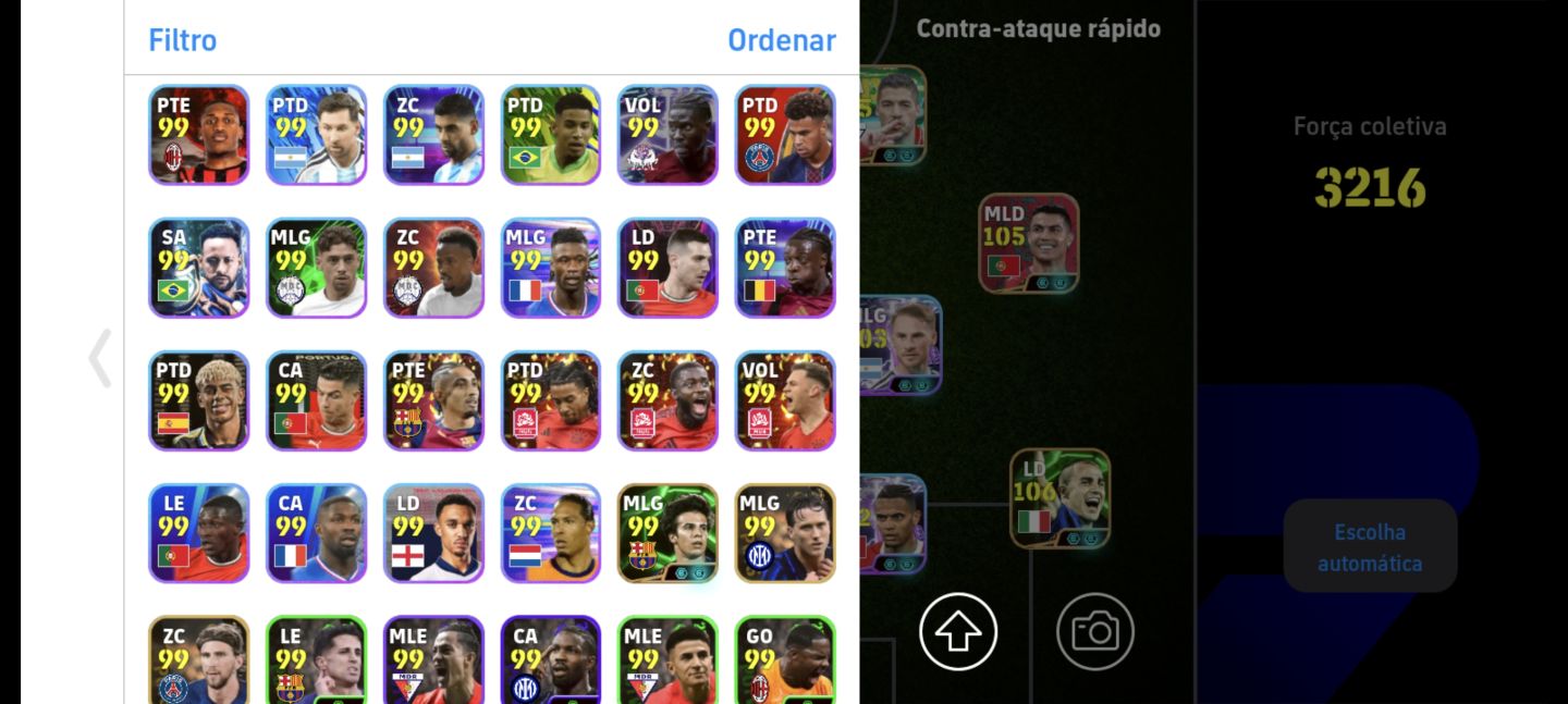 CONTA DE EFOOTBALL RARA COM 3216 de força