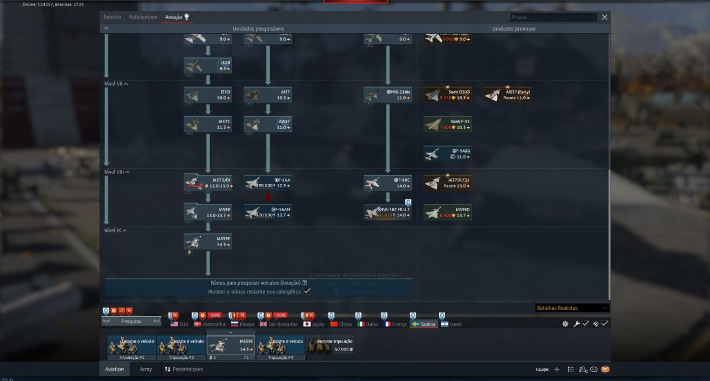 NÍVEL 100 | EUA + URSS + SUÉCIA + JAPÃO TOP TIER | MiG-23ML | Meteor Reaper |