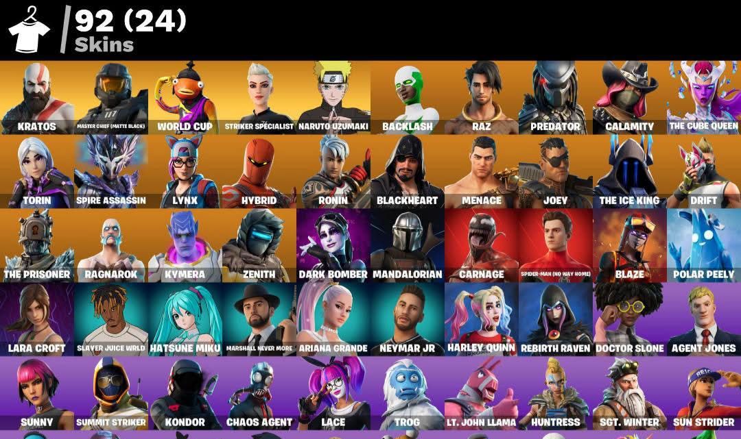 CONTA FORTNITE + SKINS RARAS, ANTIGAS E EXCLUSIVAS