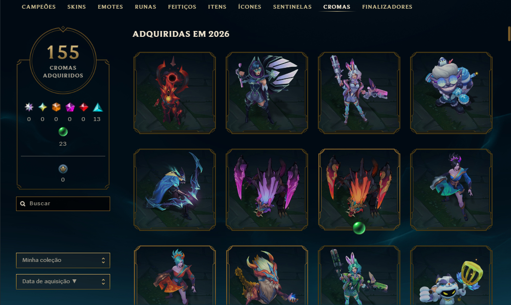 FULL ACESSO - 437 SKINS - TODOS CAMPEÕES - LEVEL 762- 17 MIL ESSENCIA AZUL