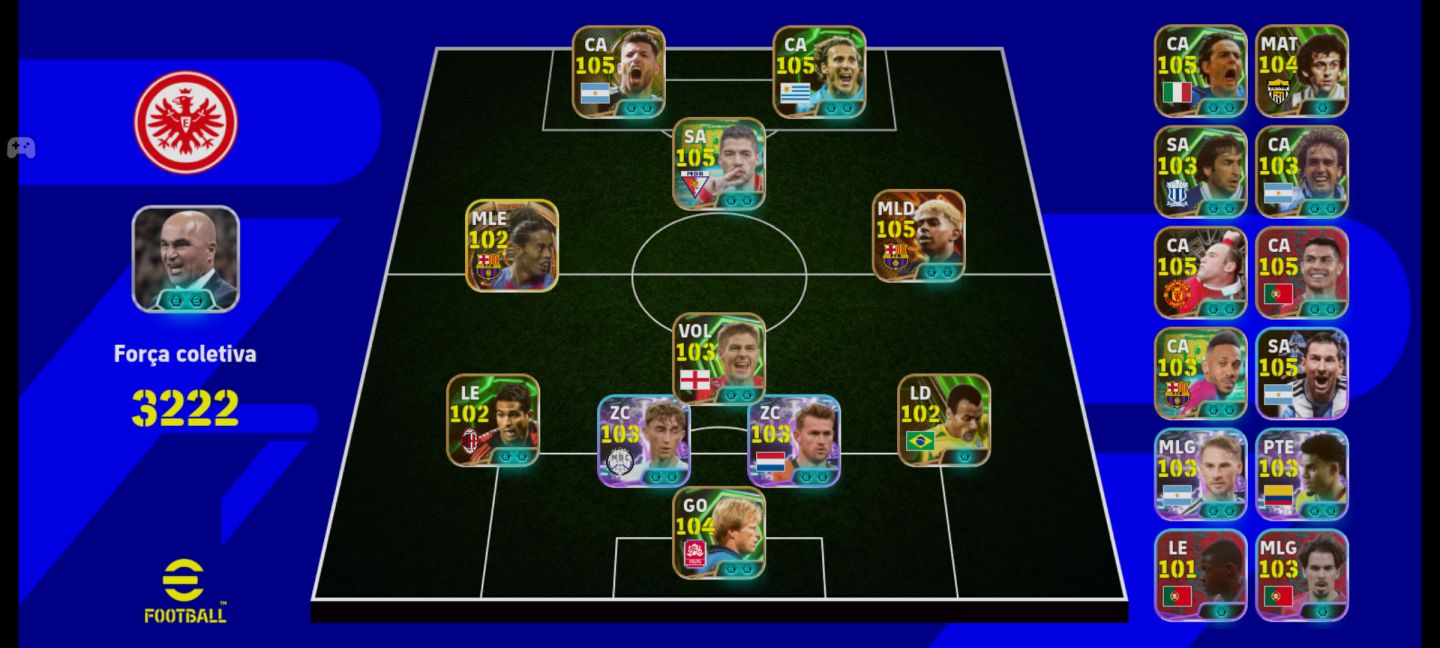 Yamal(blitz curler)bigtime+Ronaldinhogaúcho/F.Inzagui 105/Diego Forlán 105Aguero