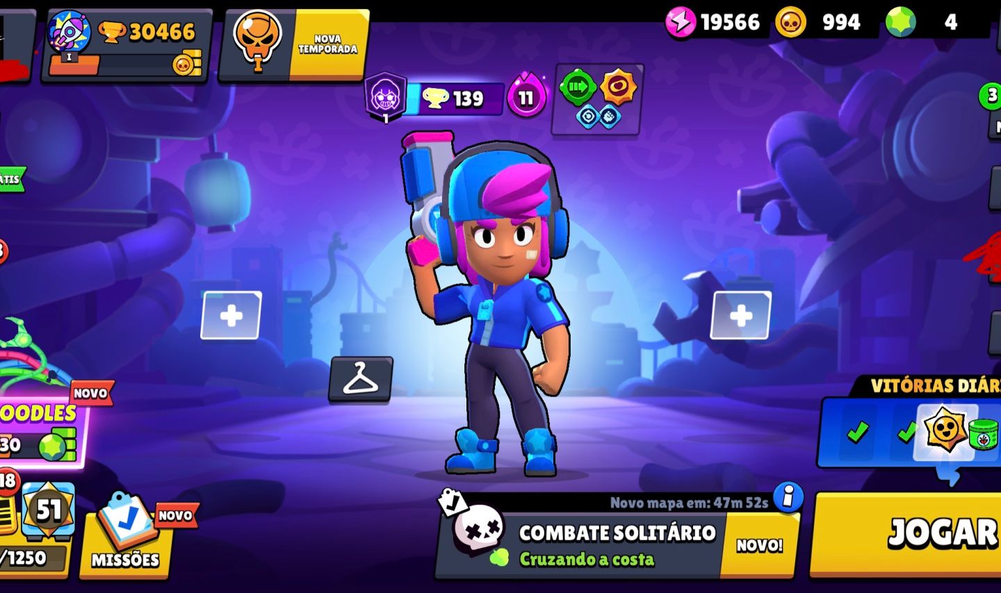 CONTA BRAWL STARS DE 2018 | SHELLY ESTELAR + RICOCHETE | 30K+ TROFÉUS