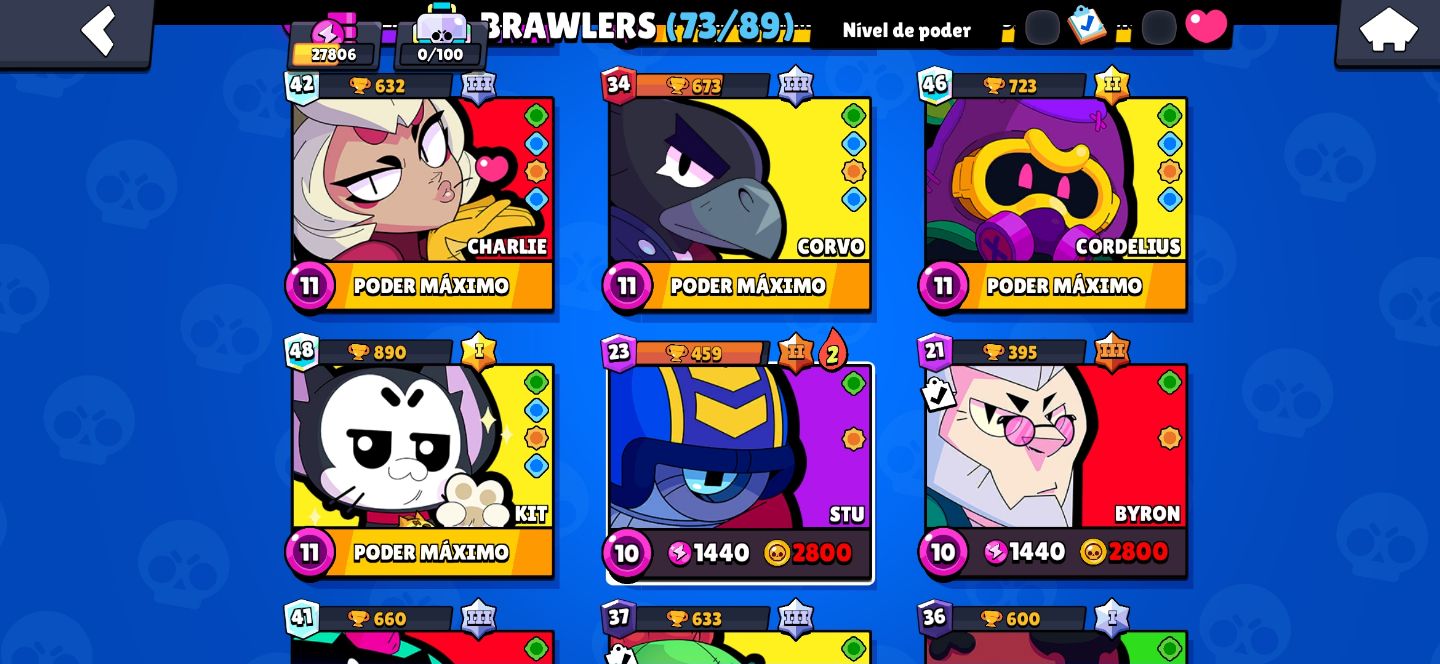 |MUITO UPADA| Conta Braw Stars 27800 Trofeus Muitos brawler lvl max