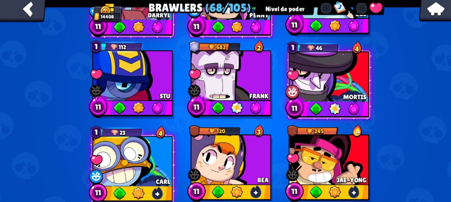 Conta brawl stars Premium | 14k Troféus & Skins raras