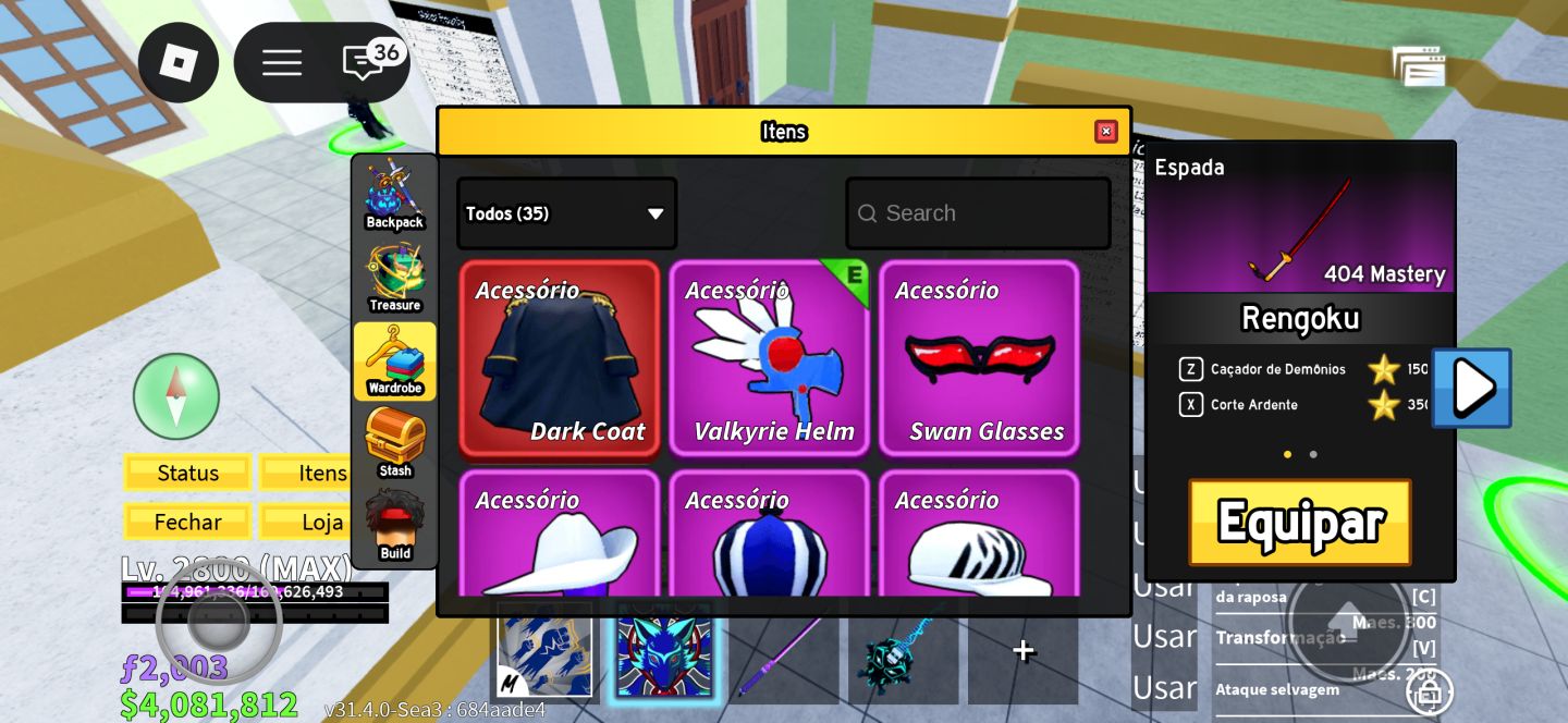 CONTA BLOX FRUITS MT OP PRA PVP