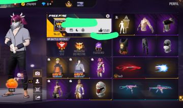 Conta de free fire gemada full roxa