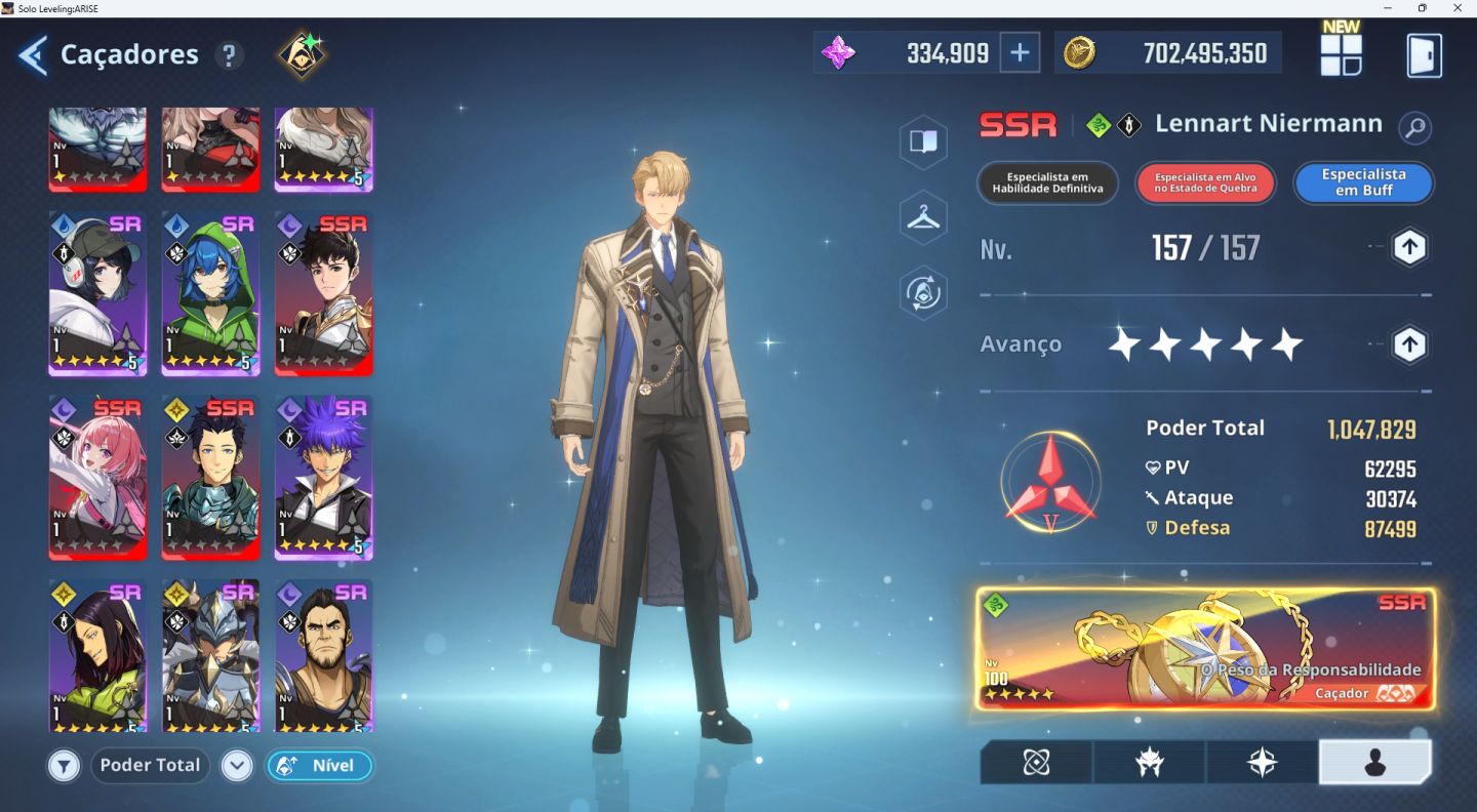 CONTA SOLO LEVELING: ARISE. LV 157, POWER 4kk600