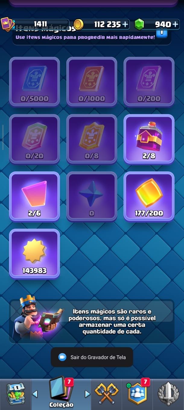CONTA CLASH ROYALE 10.114 TROFÉUS | LVL 13 |