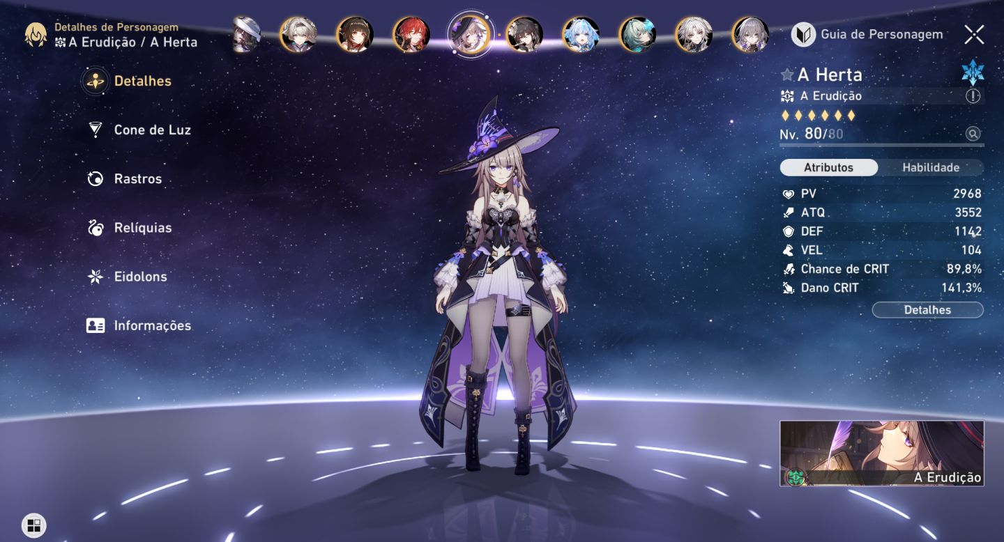 Conta endgame Honkai star rail hsr Time euforia muito forte e muito + eidolons