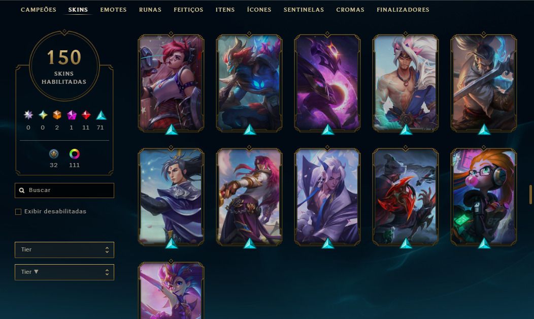 CONTA ESMERALDA 2018 - EX DIAMOND - DADOS DE CRIAÇÃO - 154 SKINS - 111 CROMAS
