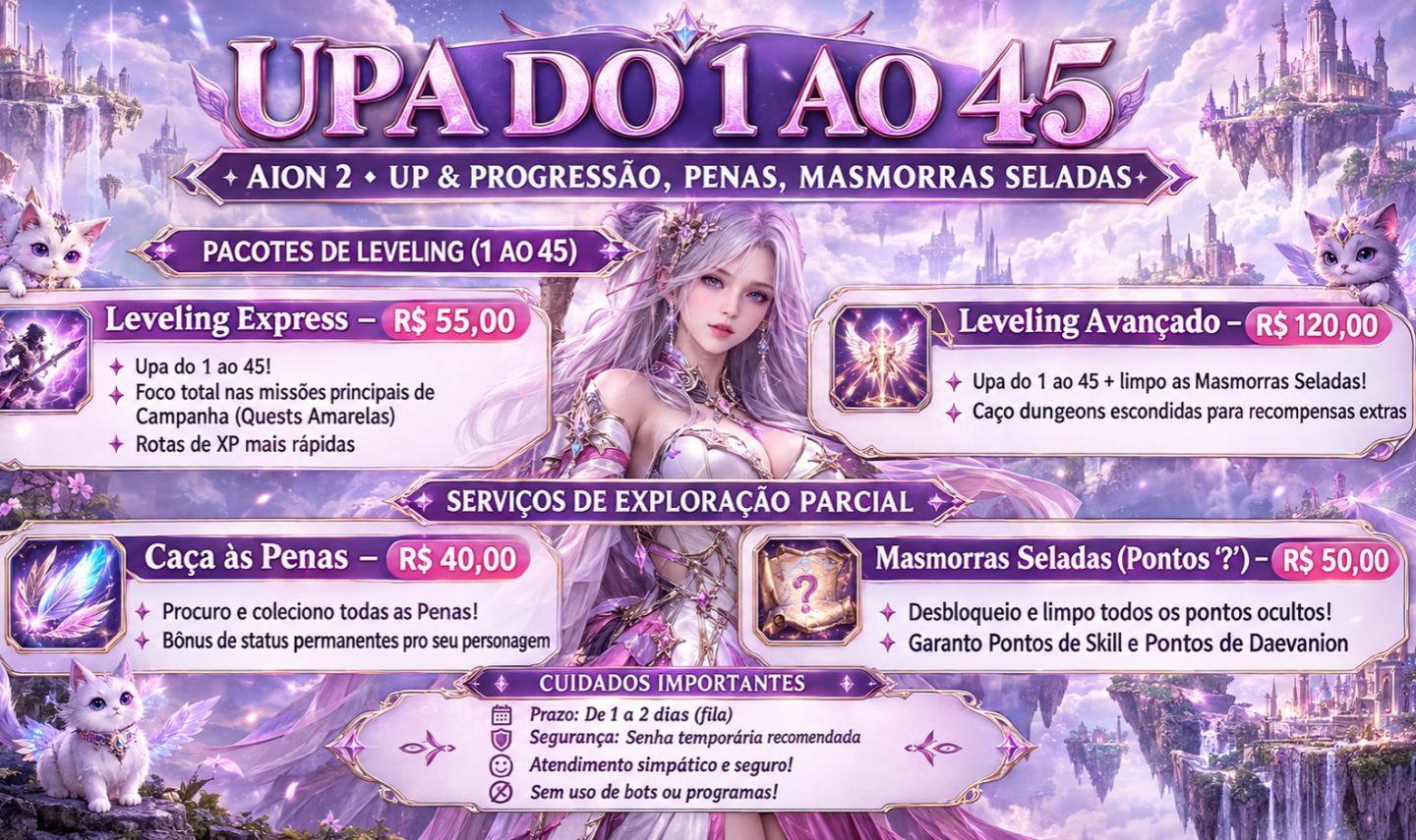 AION 2 UP & PROGRESSÃO, PENAS, MASMORRAS SELADAS