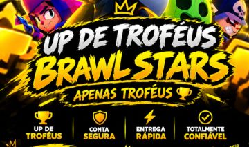 UPO TROFÉUS DE BRAWL STARS, PEGO PRESTIGIO 1 E 2, E UPO 1,5,8,10K DE TROFÉUS