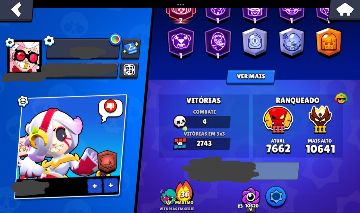 CONTA BRAWL STARS COM MESTRE 3