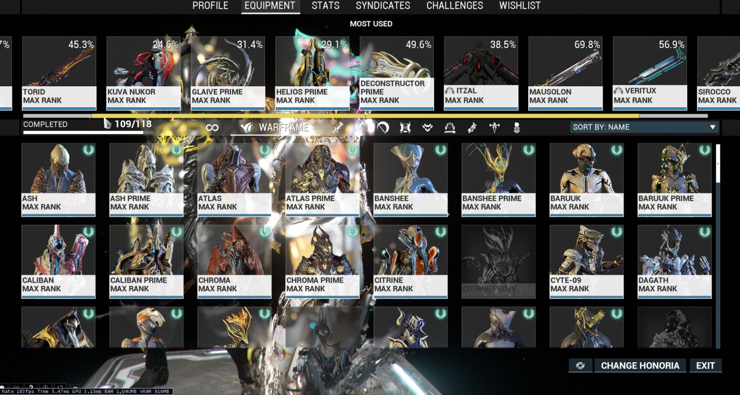 Conta warframe mr 30 prime e armas meta conteudo end game