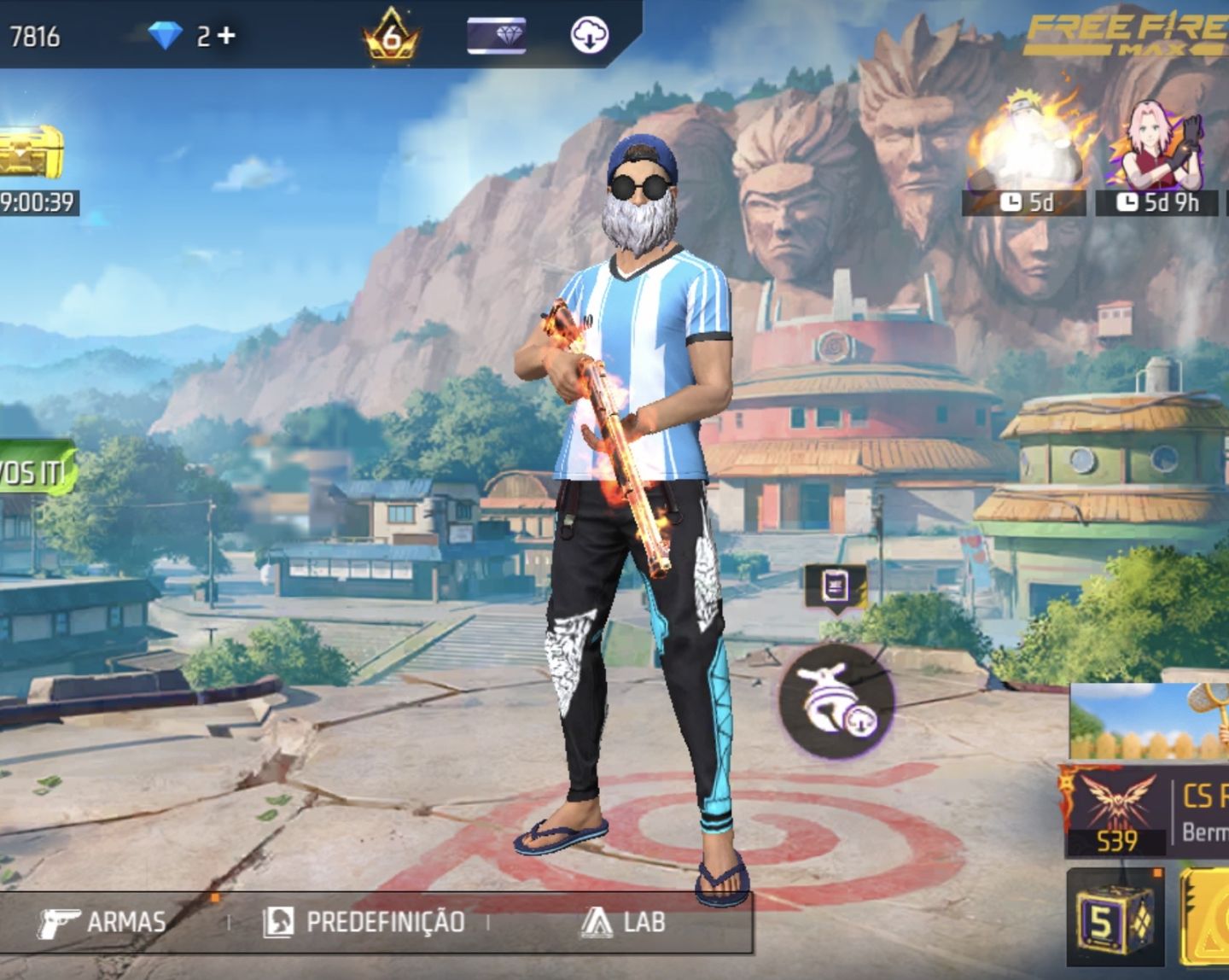 Vende conta de ff gemada