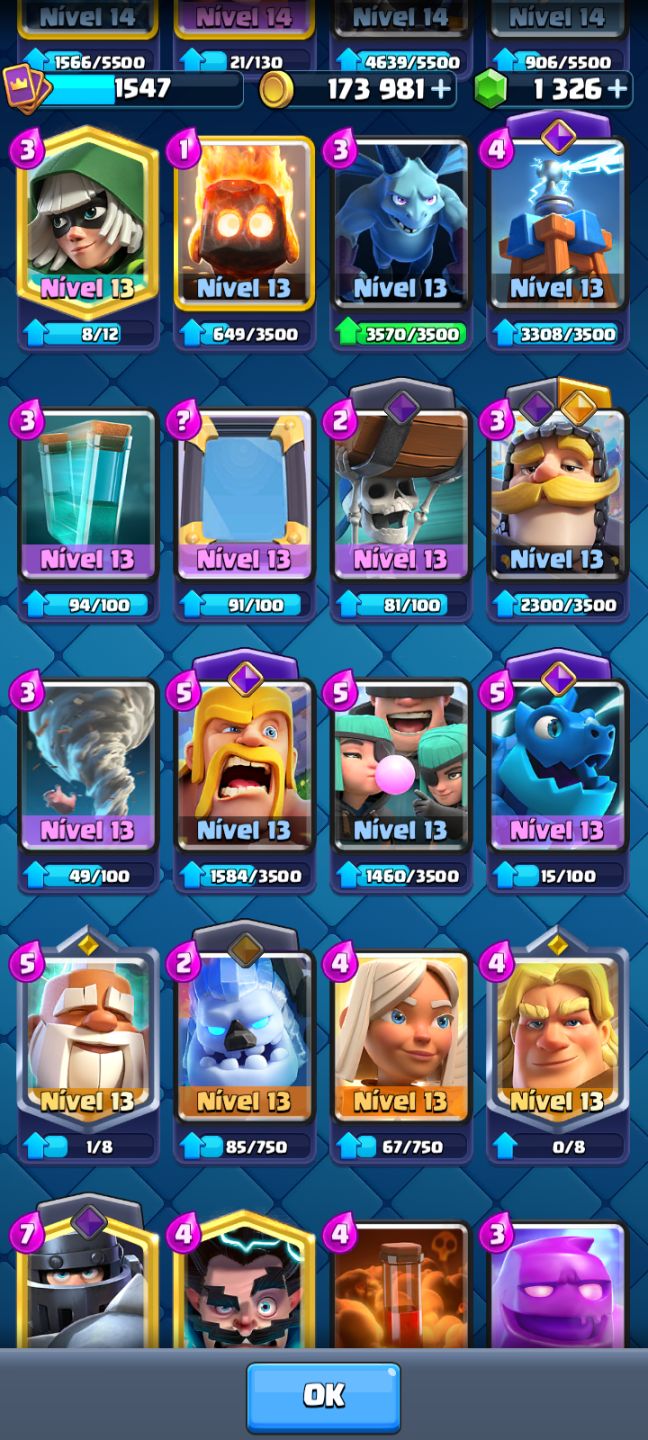 CONTA PREMIUM DE CLASH ROYALE À VENDA Todas as CARTAS e muitas EVOLUCOES