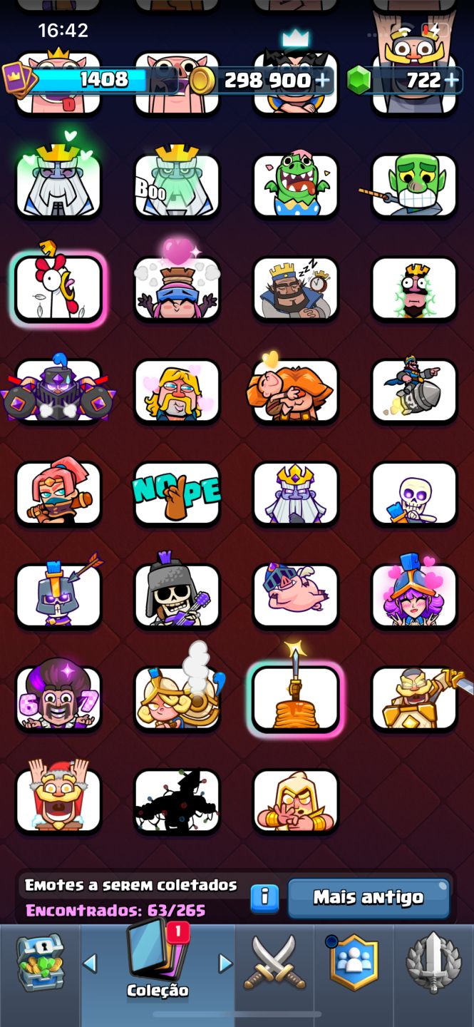 Conta Clash Royale com costemicos raros e que não voltam mais
