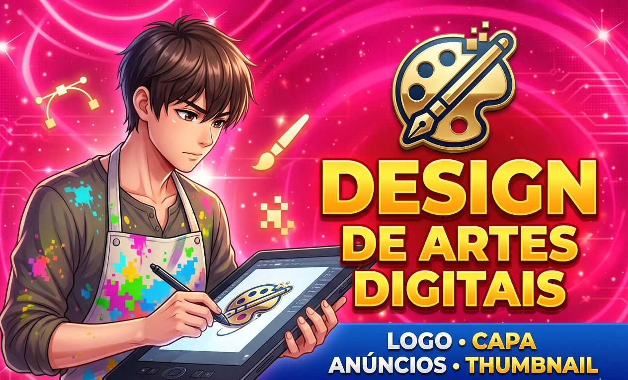 Design de artes digitais - logo , capa anúncios , thumbnail