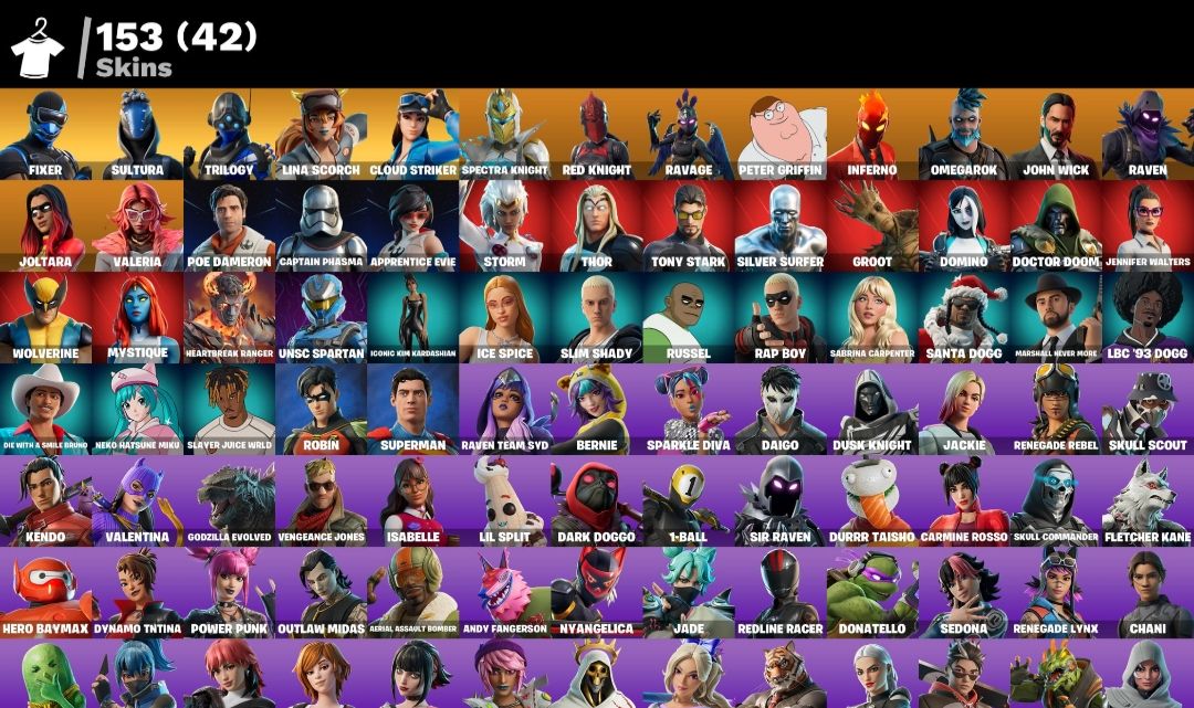 Conta de fortnite com mais de 90k de vb gasto