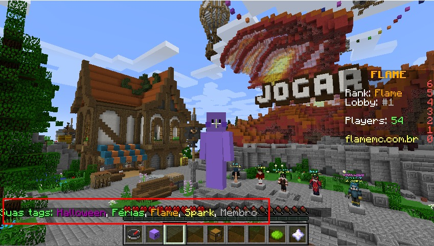 CONTA MINECRAFT - VIP NO MUSH E NO FLAME, TOP KILL DO ARENA