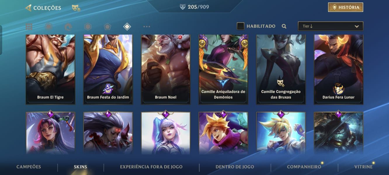 Conta wild rift com 205 skins com varias skins de gacha