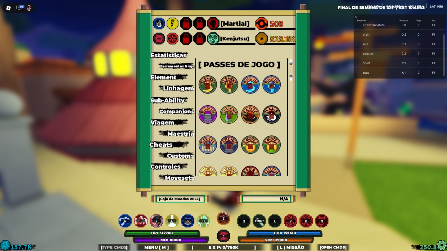 Conta de roblox com muitas skins forte em shindo life e mt jogos mt game pass