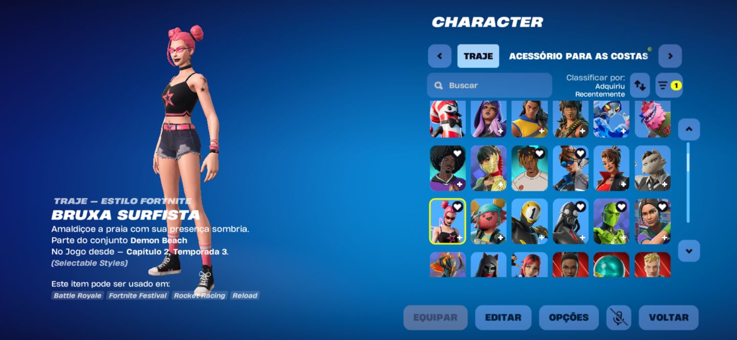 Conta Fortnite Neymar + Griddy + Arlequina | Skins Tryhard