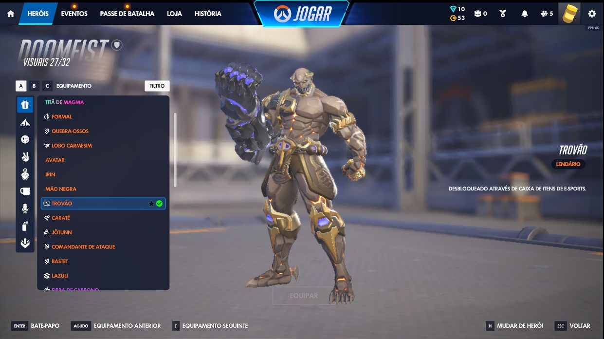 Conta antiga com muita skin pick elo CHAMP 4 de tank
