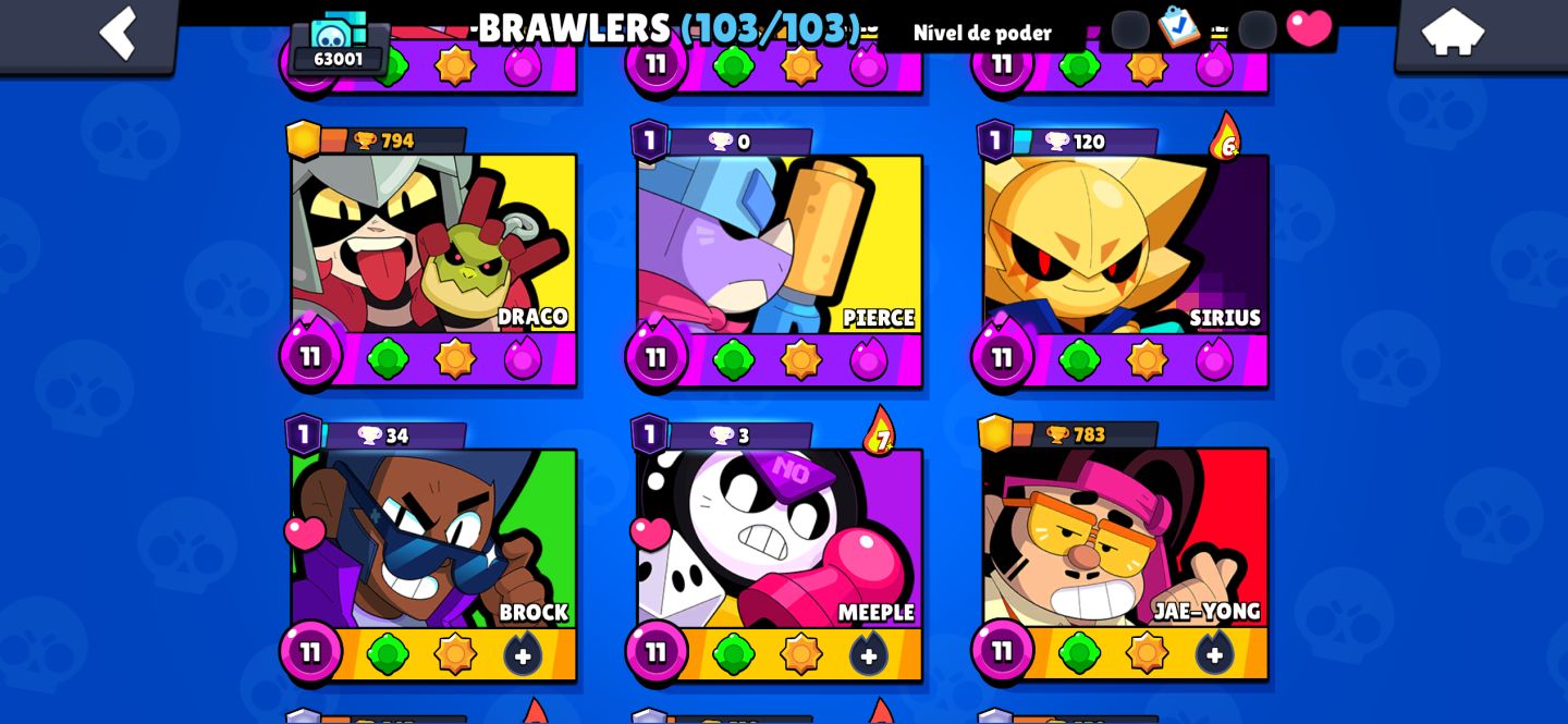 Conta brawl stars 63k + 362 skins