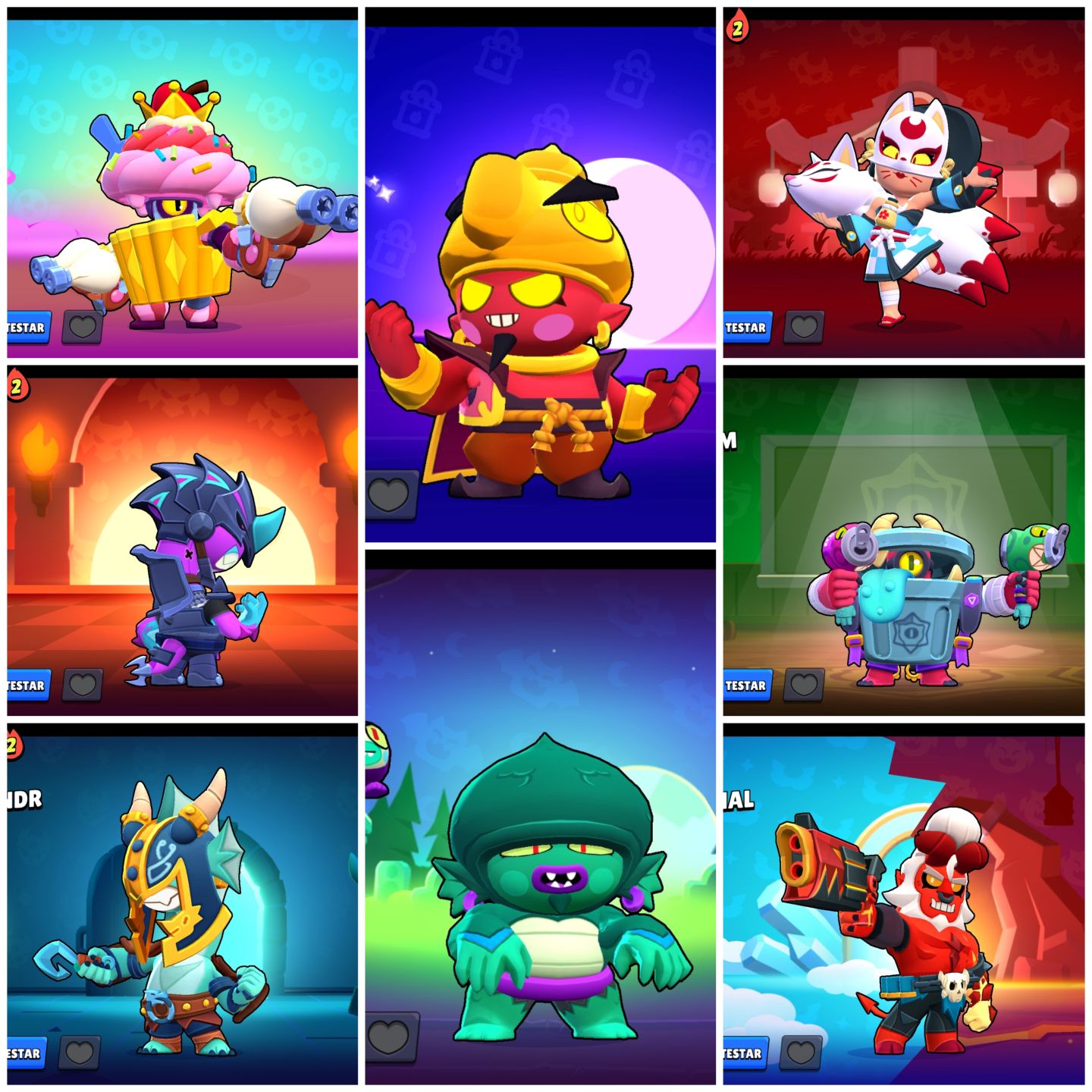 Conta Brawl Stars Smurf (4 passes completos e skins)