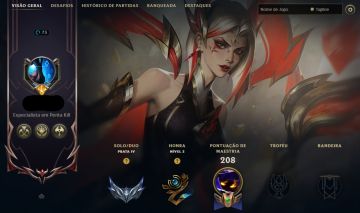 CONTA LEAGUE OF LEGENDS - LEBLANC LENDA ASCENDIDA + 24 SKINS - FULL ACESSO