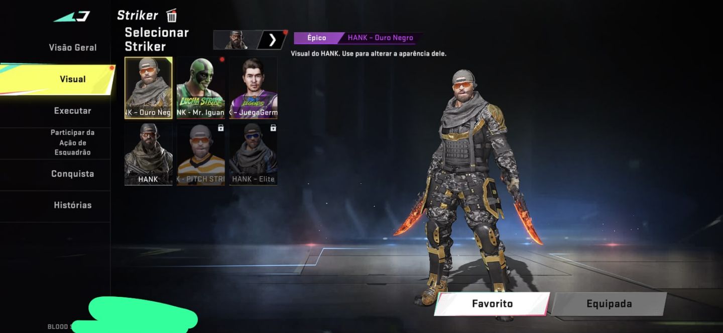 Conta de blood Strike com 3 Skins de facas