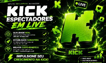 KICK.COM ESPECTADORES SEGUIDORES VISUALIZAÇÕES CHATBOT | MENOR PREÇO