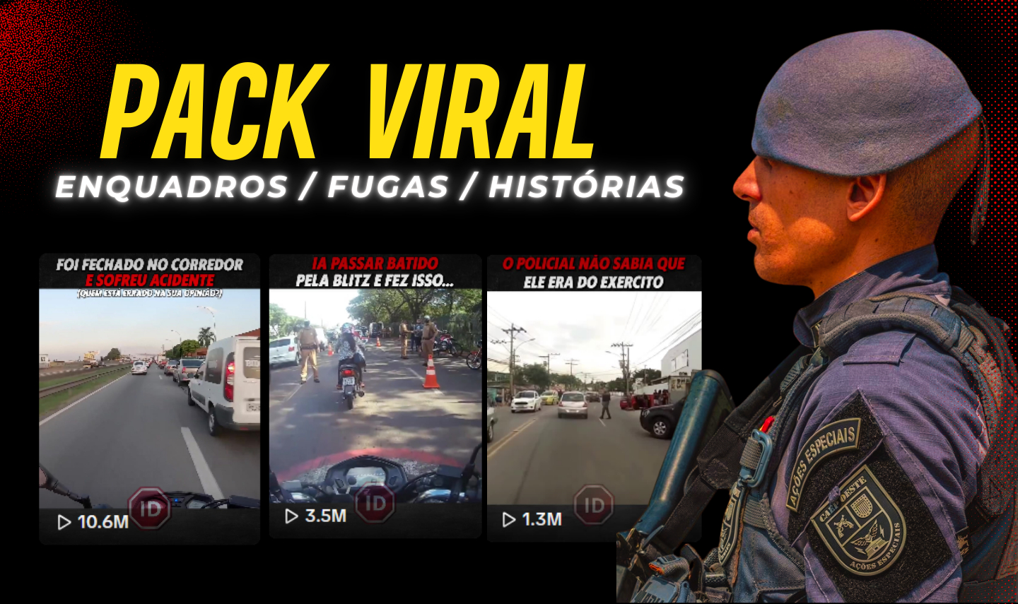 Pack Virais de Moto Brasil - Enquadros, Relatos e Cenas Urbanas - 2026