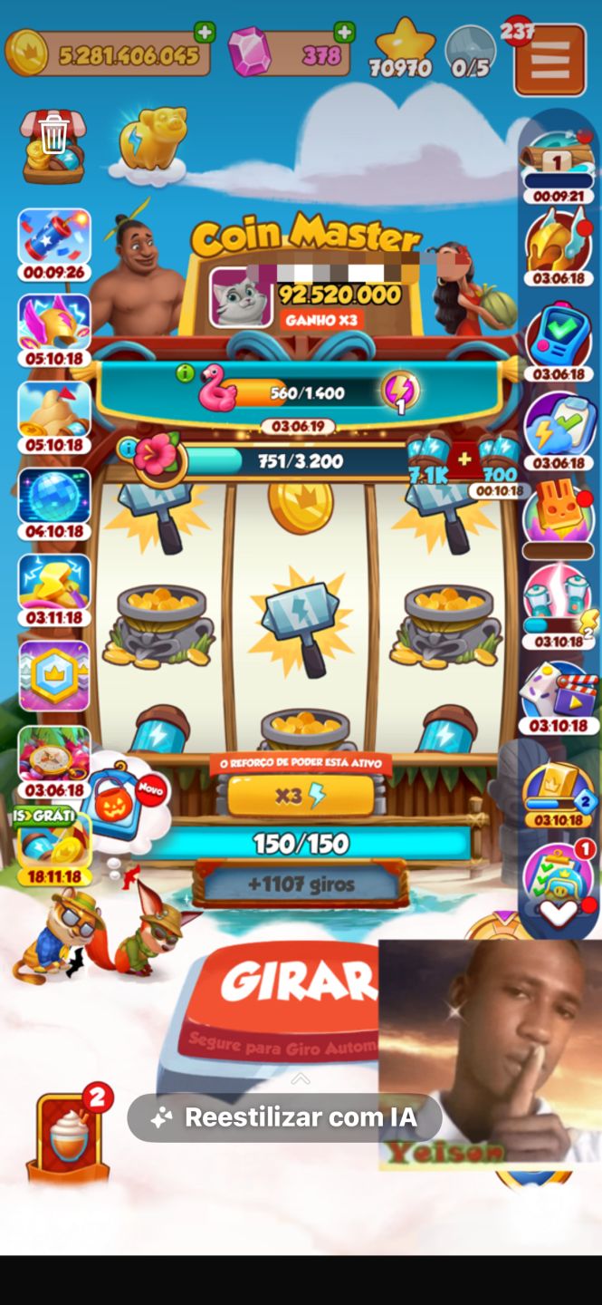Conta coin master Vila 251